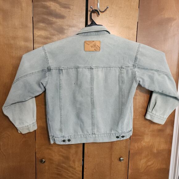 Vintage Dr. Martens Air Wair Greyish Olive Green Denim Jacket Size Med. - Picture 2 of 8